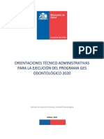 Orientacion Tecnica Programa GES Odontologico 2020