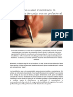 Reserva o Seña Inmobiliaria. La Importancia de Contar Con Un Profesional