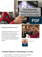 Live Streaming Church Services to Senior Communities