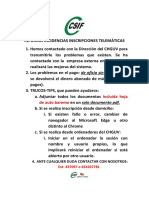 Informa Incidencias Inscripciones Telemáticas