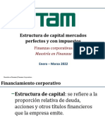 05 Estructura de Capital Mercados Perfectos y Con Impuestos 2022