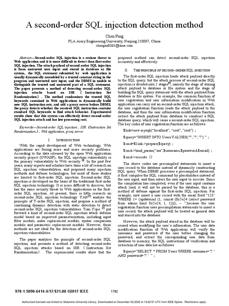 a-second-order-sql-injection-detection-method-pdf