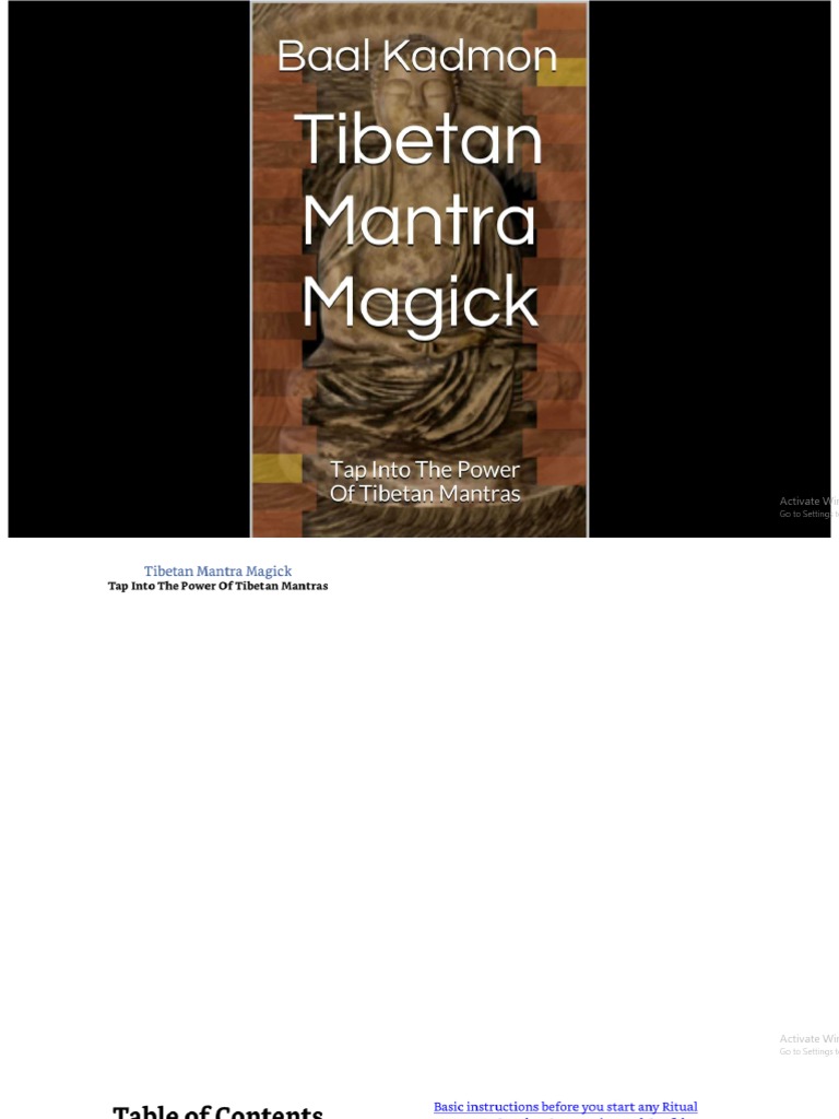 Tibetan Mantra Magick Tap Into The Power of Tibetan Mantras (Baal