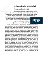 Articol - Mișcarea Feministă