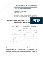 Apersonamiento Nuevo Domicilio Procesal, Solicita Requerir Al Sentenciado El Pago de Reparación Civil - Modelo 2022