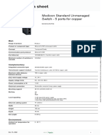 Modicon Standard Unmanaged Switch 5-Port Spec Sheet