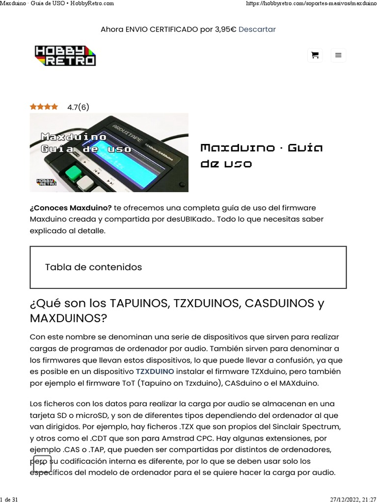 Maxduino Guía de USO | PDF | Archivo de computadora | Arduino