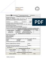 Planilla de Pre E Inscripción de Proyecto PNFE