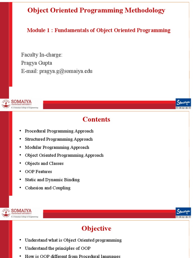 Object Oriented Programming Fundamentals | PDF | Class (Computer ...