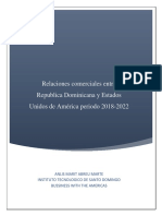 Relaciones Comerciales Entre Republica Dominicana y Estados Unidos de América ANLIS ABREU 1098831