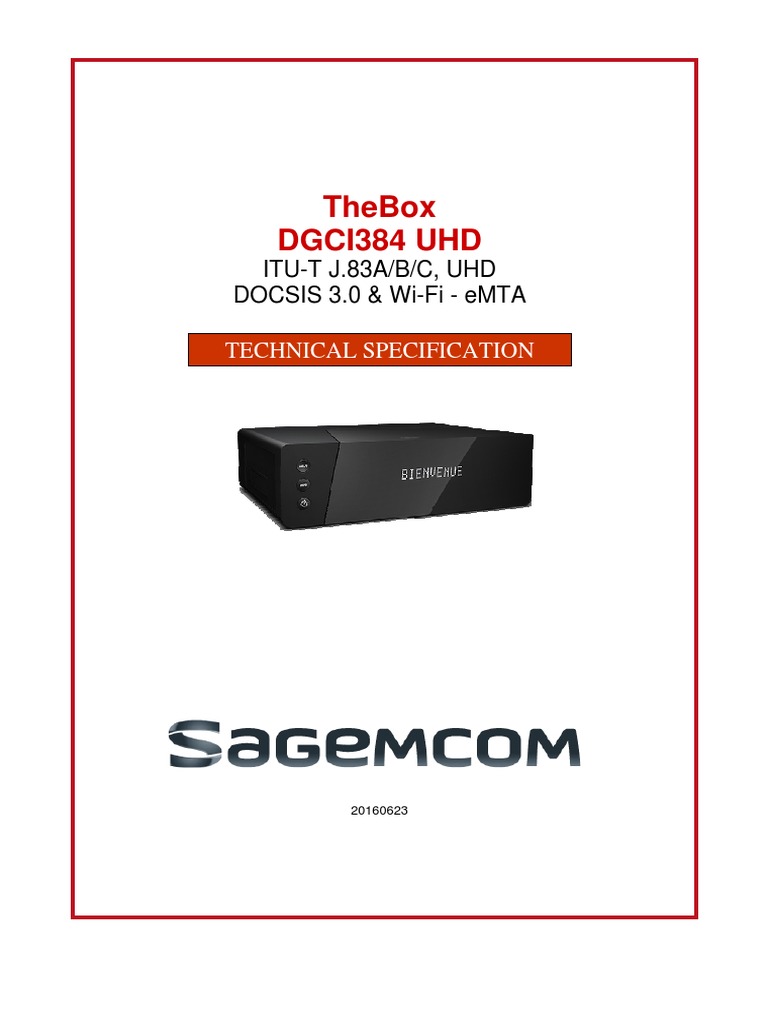 Sagemcom Dgci384 | PDF | Telecommunications Engineering | Digital ...