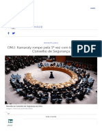 ONU: Itamaraty rompe pela 1a vez com bolsonarismo no Conselho de Segurança