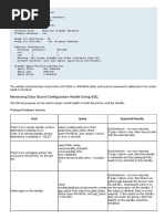 Monitoring Data Guard Configuration Health Using SQL:: Primary Database Queries