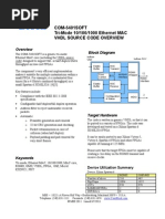 COM-5401SOFT Tri-Mode 10/100/1000 Ethernet MAC VHDL Source Code Overview