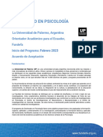 UP Doctorado en Psicología Feb 2023 Universidad de Palermo - Fundefa