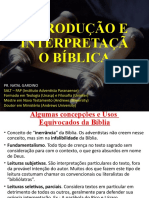 Disciplina Introdução e Interpretação Bíblica