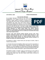 ACTA Num 21 2019 Extraordianria de Feccha 17 de Julio Recurso de Reconsideracion Fideicomiso Desarrollo Inmobiliario