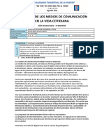 3° Año - Ficha de Aprendizaje 3 - Influencia de Los Medios de Comunicación en La Vida Cotidiana