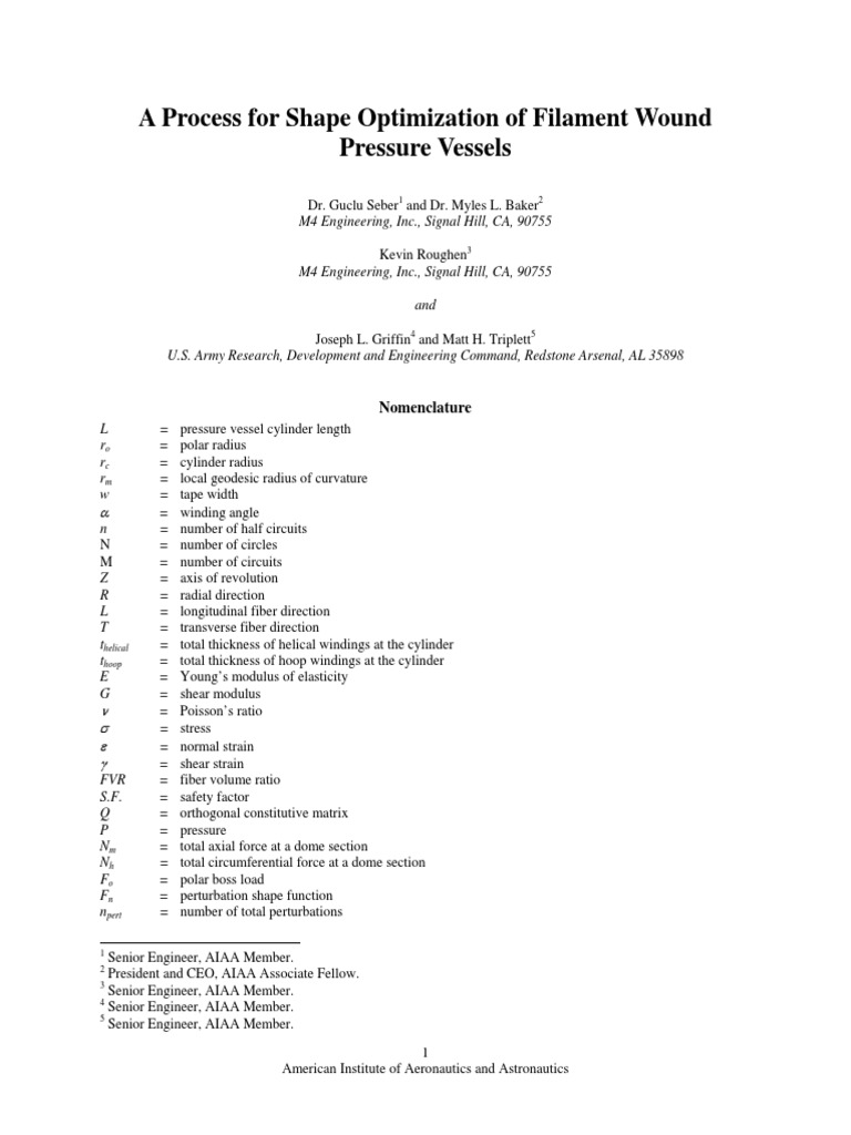 Shape Optimization for Wound Vessels | PDF