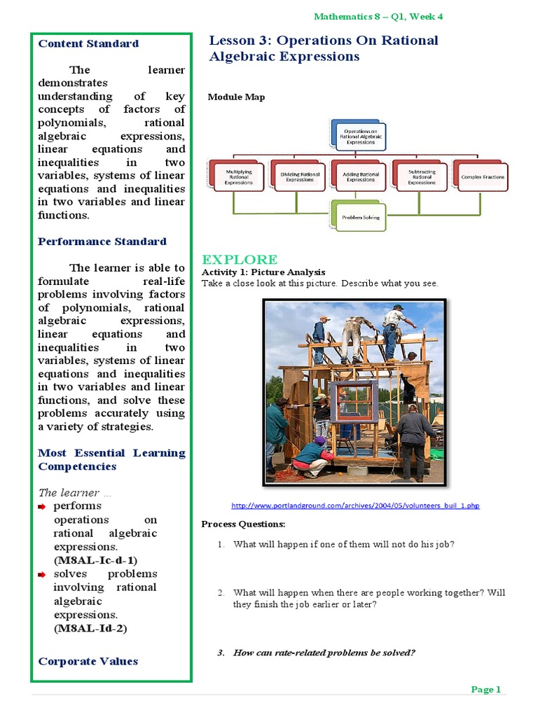 CHAPTER 2 - Lesson 3 | PDF | Division (Mathematics) | Equations