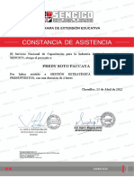 Certificado Capacitación Construcción SENCICO