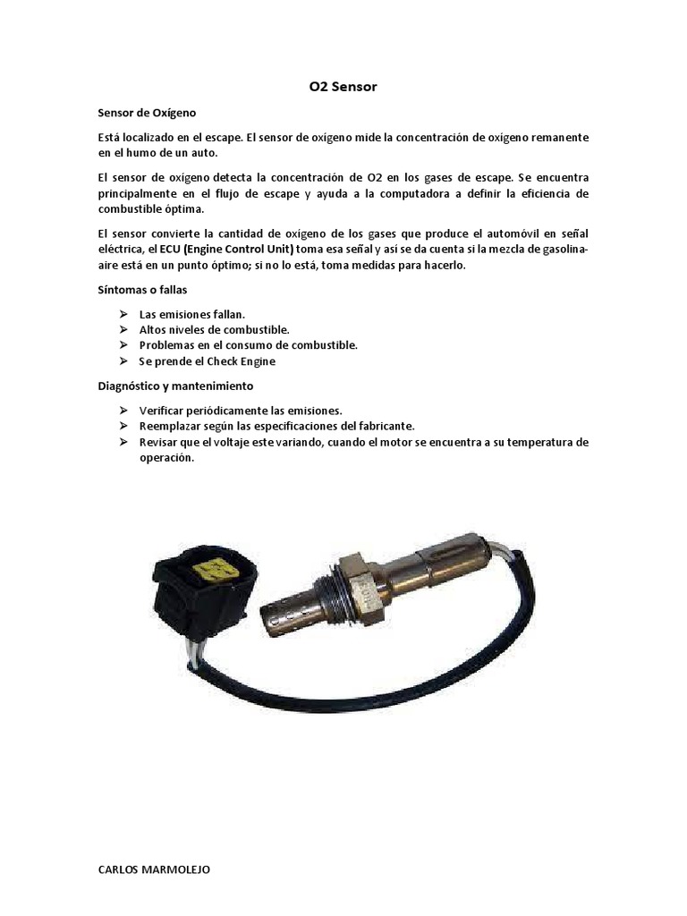 Guía de Sensores Automotrices Esenciales | PDF | Motores | Máquinas