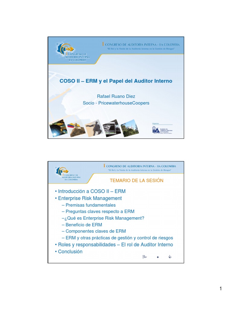 COSO II – ERM y Auditoría Interna | PDF | Gestión de riesgos ...