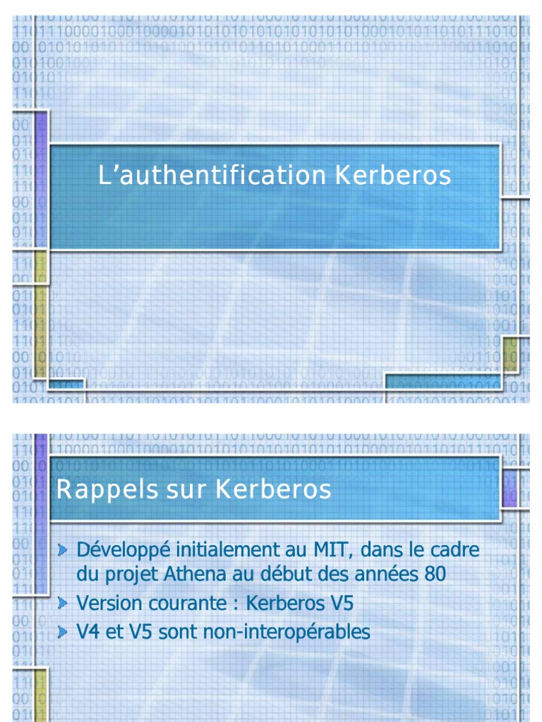 Guide sur Kerberos PDF | PDF | Standards Internet | Technologie de sécurité
