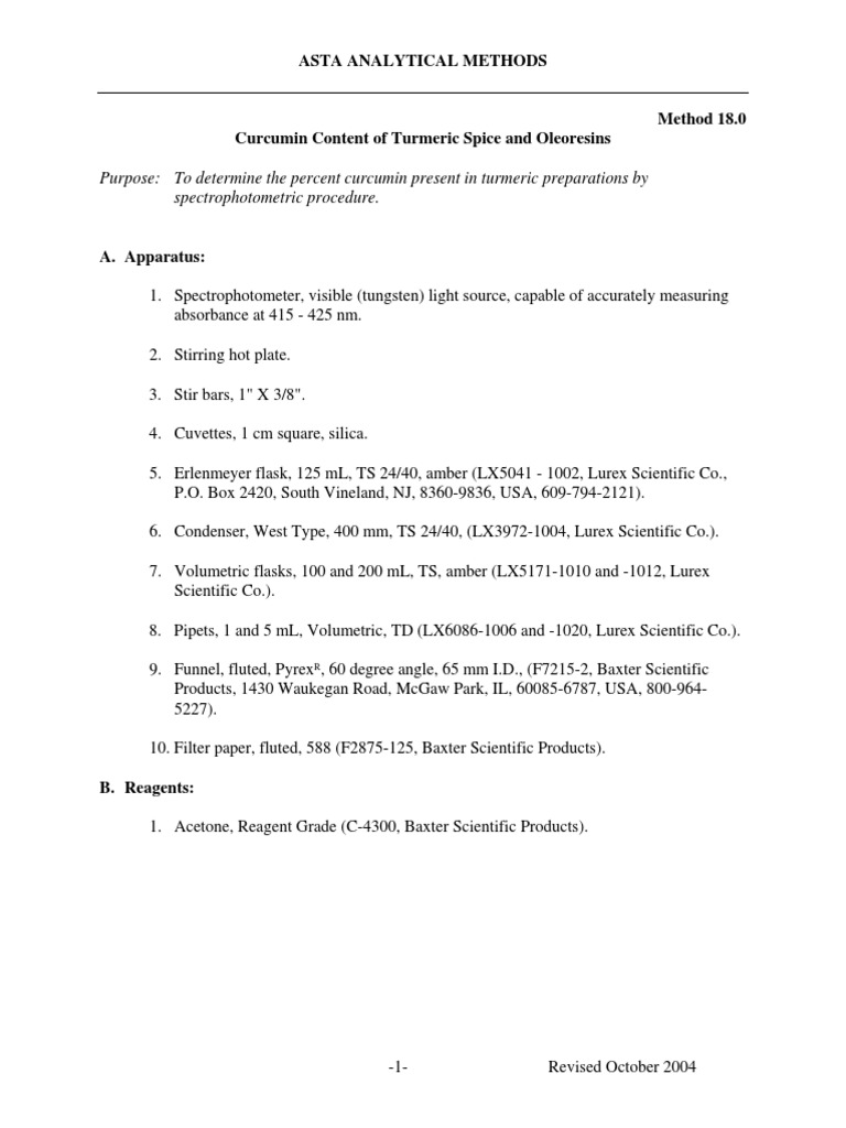 Method 18.0W | Download Free PDF | Spectrophotometry | Physical Sciences
