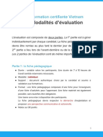 Formation Certifiante Vietnam - Niveau2 - Modalites D Evaluation