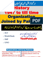 Organizations Joined by Pakistan PDF