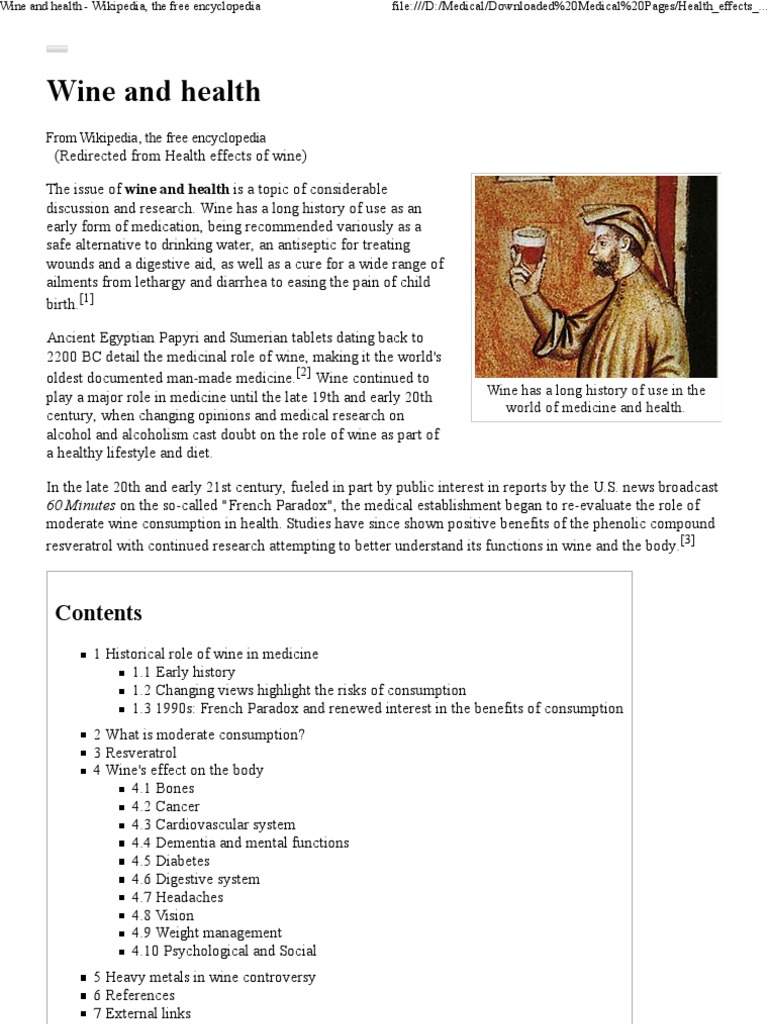 Wine and Health PDF Grape Cardiovascular Diseases