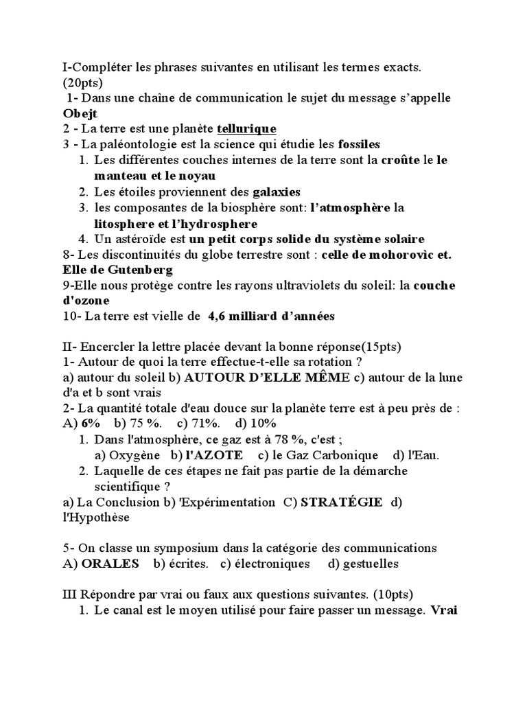 Science de la Terre et ses composantes | PDF | Sciences et mathématiques