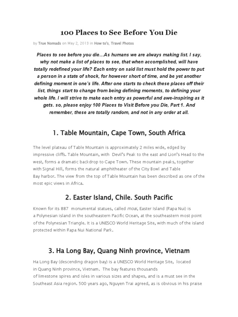 100 Places To See Before You Die PDF