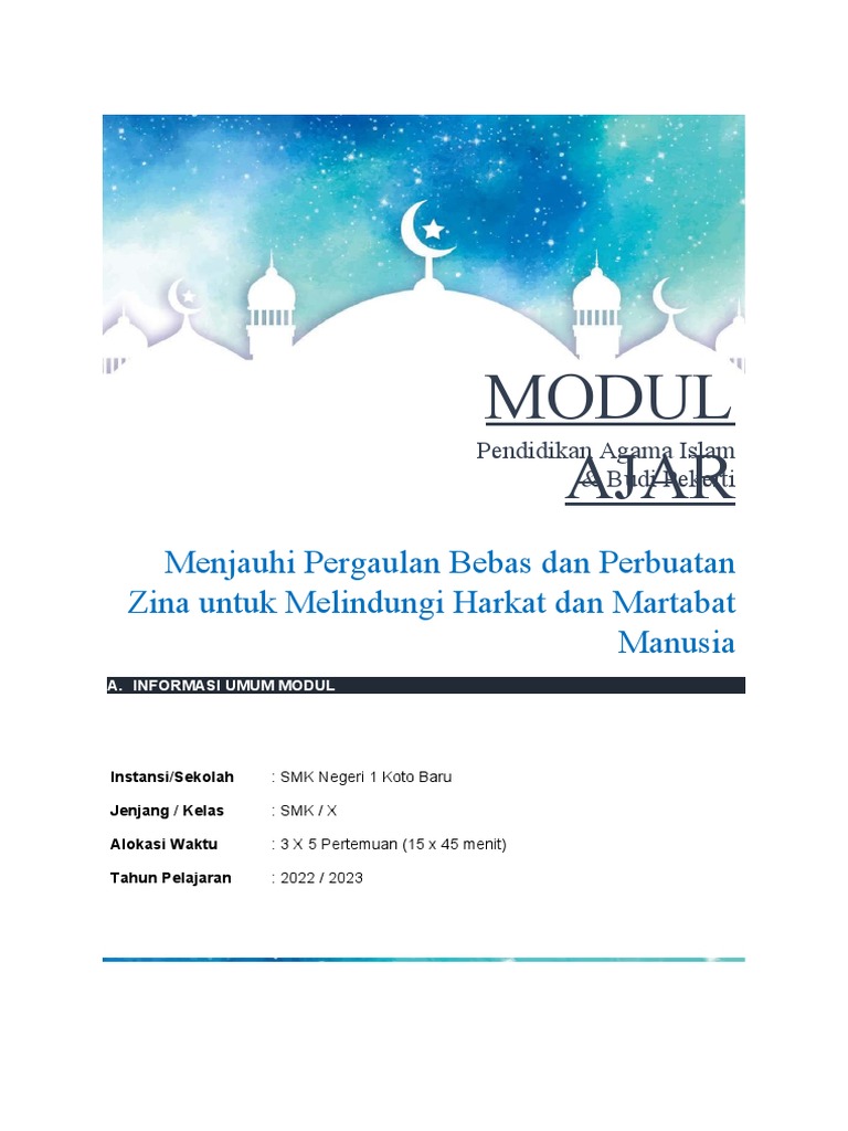 MA Bab 6 Menjauhi Pergaulan Bebas Dan Perbuatan Zina Untuk Melindungi ...