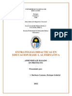 Extrategias Didacticas en Educacion Basica Alternativa: Universidad Nacional de Educación Enrique Guzmán y Valle