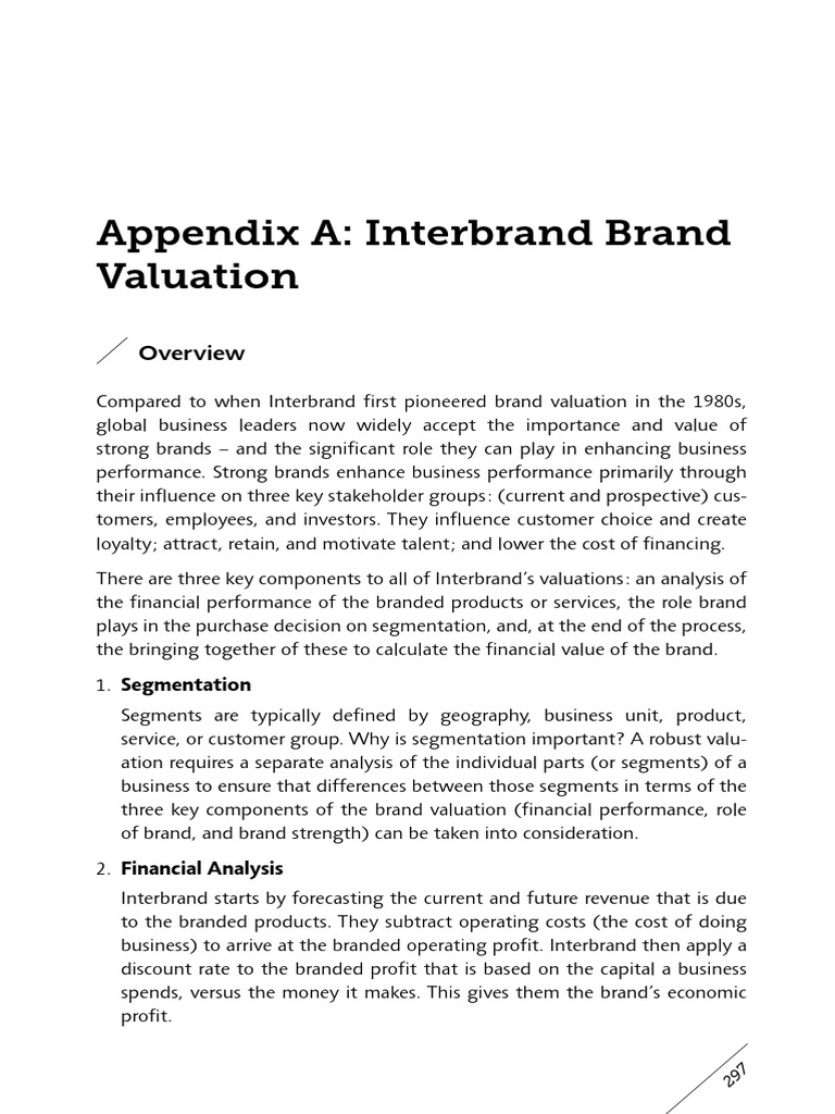 Interbrand Brand Valuation Guide | PDF | Brand | Valuation (Finance)