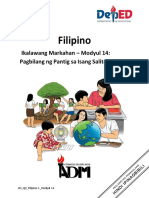 Filipino1 - Q2 - Mod14 - Pagbilang NG Pantig Sa Isang Salita - Version2