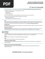 British Columbia Application For Health and Drug Coverage Information Sheet