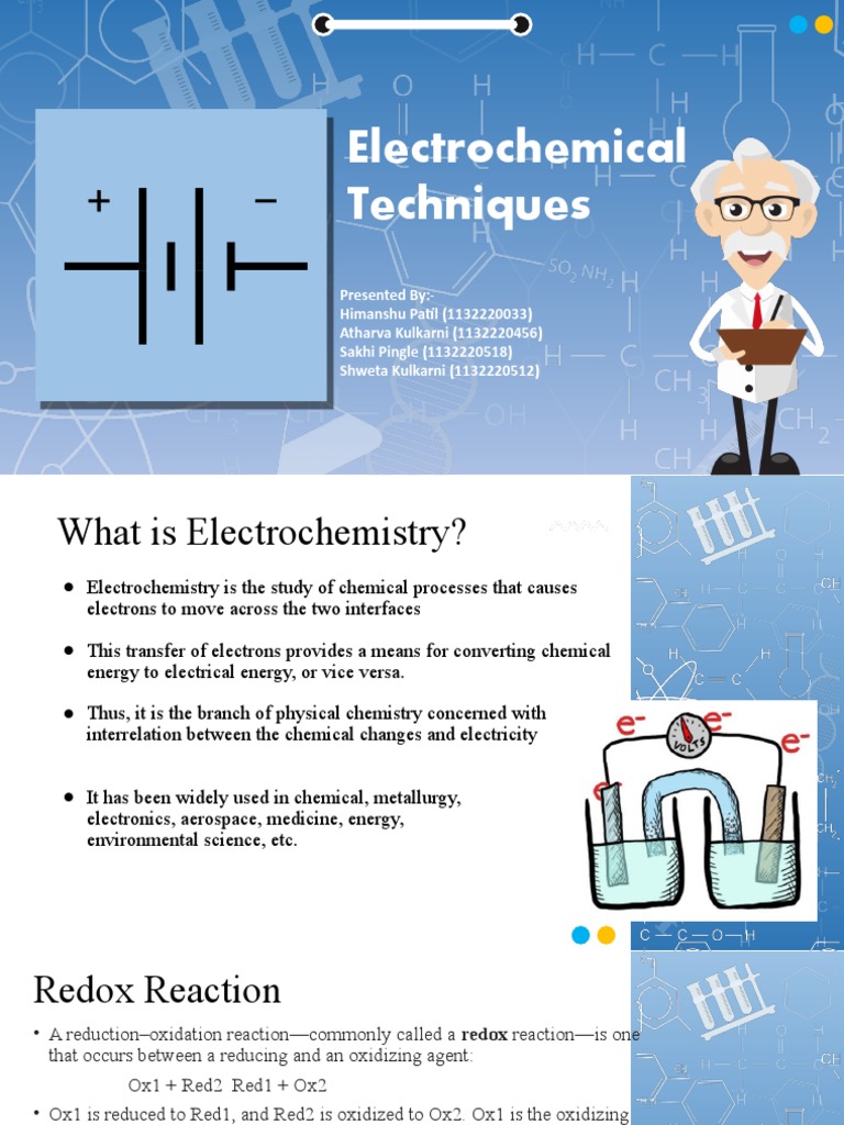 Electrochemical Techniques PDF Electrochemistry Redox