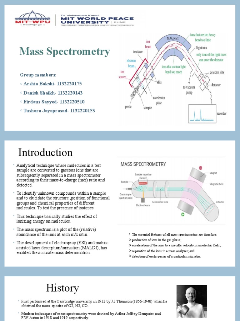 Overview of Mass Spectrometry Techniques | PDF | Mass Spectrometry ...
