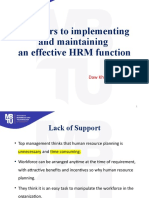 7 Barriers To Implementing and Maintaining An Effective HRM Function