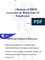 6 Contribution of HRM Activities On Employee Behaviour