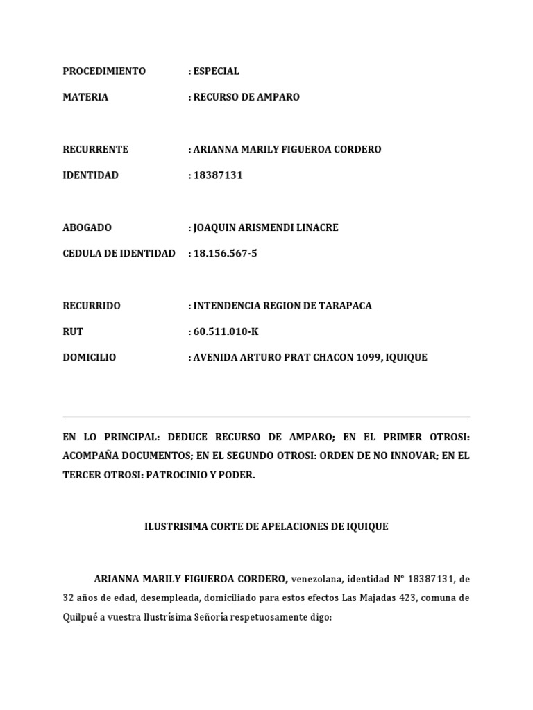 Recurso de Amparo | PDF | Debido al proceso | Derecho penal