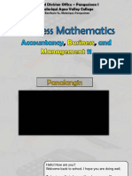 Business Math Fraction Decimals Percentage Week 1