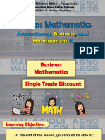 Business Math Single Trade Discount