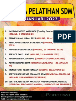 Agenda Pelatihan SDM Bulan Januari 2023