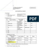 Daftar Riwayat Hidup Muhammad Hanif Hidayat