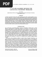 (1984) A Taylor-Galerkin Method For Convective Transport Problem