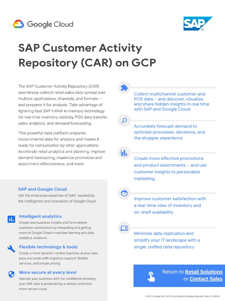Sap Customer Activity Repository | PDF